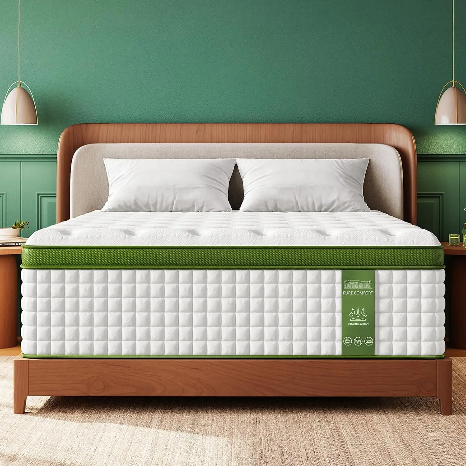 Medium Firm Mattress 12-14 Inch, Luxury Hybrid Mattress in a Box for Zoned Support and Pressure Relief, Hotel Collection Deep Sleep Mattresses