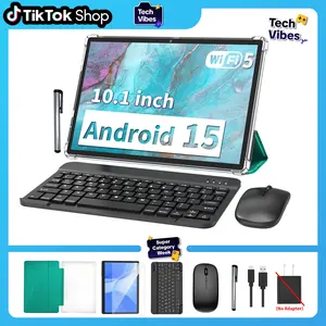 【Techvibes】Relndoo Android 15 Tablet , Wireless Set with Keyboard, Case, Mouse, Stylus, 6GB+128GB ROM,2.4G/5G WiFi