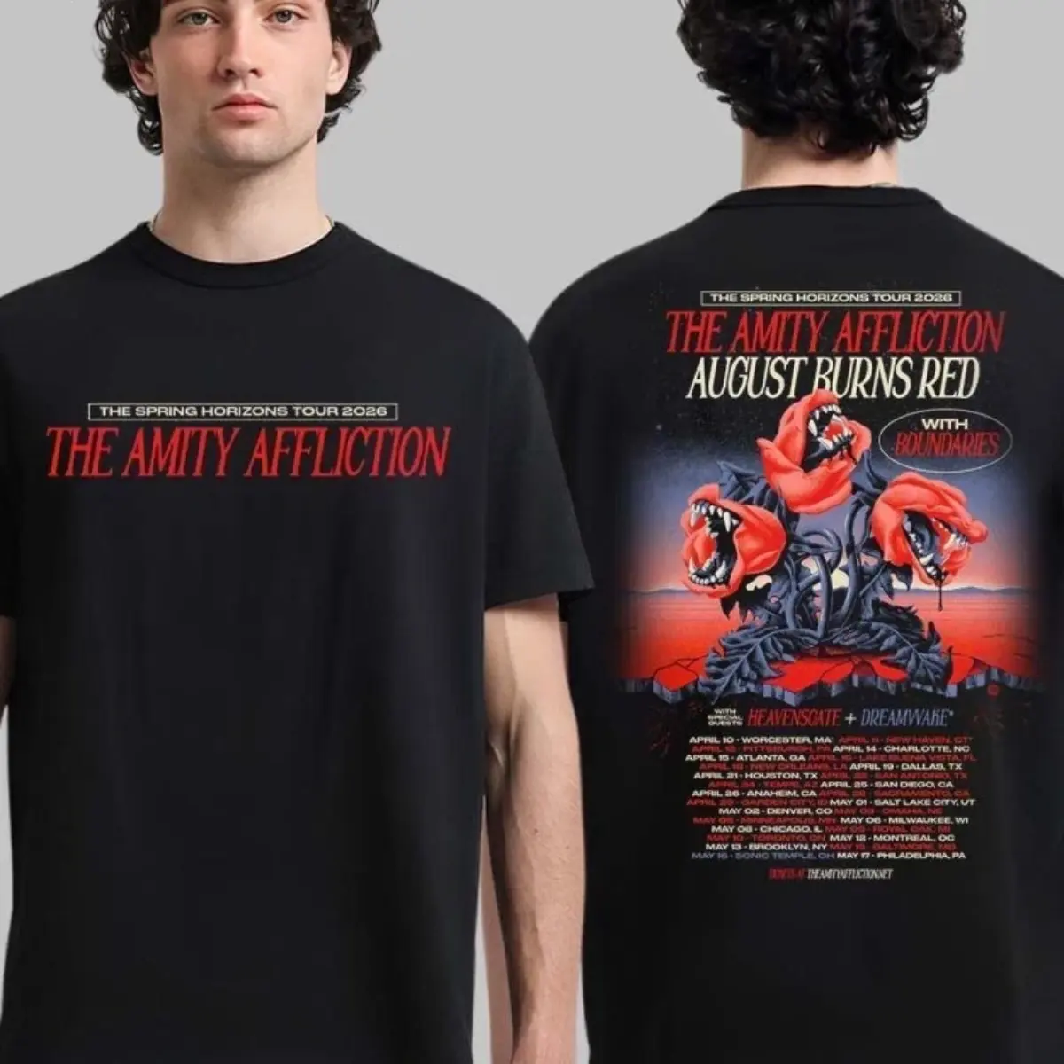 The Amity Affliction x August Burns Red Spring Horizons Tour 2026 Shirt, Graphic Tee For Woman And Man