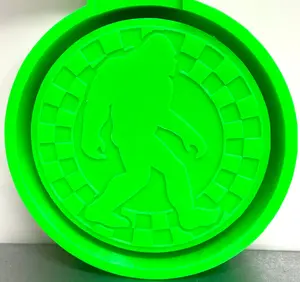 Checkered Circle Bigfoot Silicone Freshie Mold