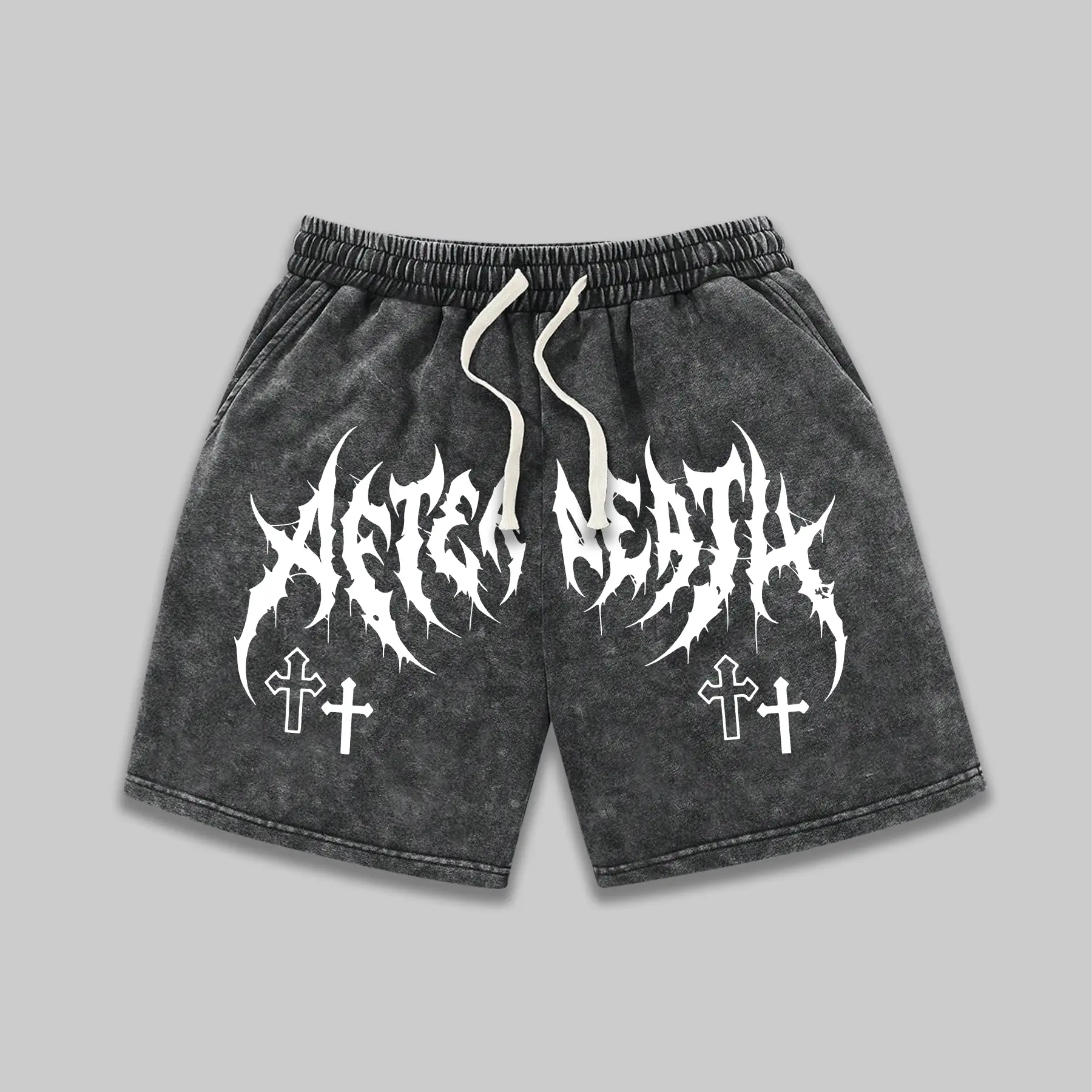 Men's Fashion Pure Cotton Sports Casual Shorts Trendy Street Y2k Floral Design American Lightning Cross Print Comfortable Breathable Fabric Surfing Basketball Shorts Suitable for All Seasons Great Gift for Boyfriend Son