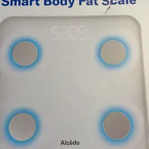 Alcedo Smart Scale for Body Weight, HSA/FSA Eligible, 7-Color Glowing Bluetooth Digital Bathroom Scale for BMI and Body Fat, Body Composition Monitor with Smartphone App
