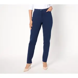 Tailored by Susan Graver Tall Smart Ponte Slim Leg Trouser