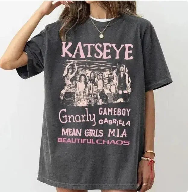 Katseye Beautiful Chaos Tracklist T-Shirt Gift for fan