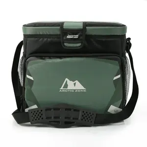 Arctic Zone Zipperless 16 Cans Soft Sided Cooler with Hard Liner, Sea Foam Green