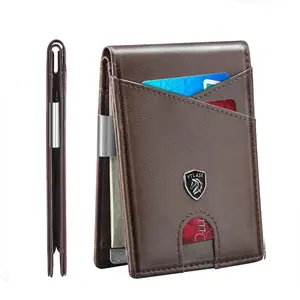 VTLASK Mens Wallet - Ultra-Thin Leather Bifold, RFID-Blocking Anti-Theft EDC, 12 Card Slots & Cash Compartment, Compact Fashion Boxed Men's Wallet in Premium Gift Box