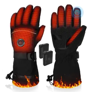 Heated Gloves, 5V 6000mAh Rechargeable Heated Gloves for Men Women, Waterproof & Upgrade Non-Slip Electric Heating Glove for Motorcycling, Hunting, Skiing, Outdoor Work