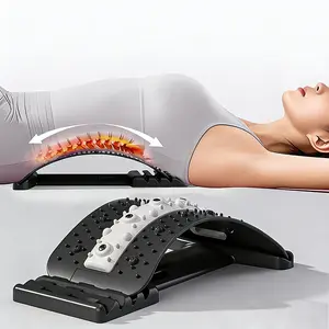 Black Back Arch Stretching Device, 4-Gear adjustable waist massage board, Suitable for Women, Adults, Athletes, Beginners, Professionals,Best Birthday Gifts and Valentine's Day Gifts for Family, Friends and Lovers