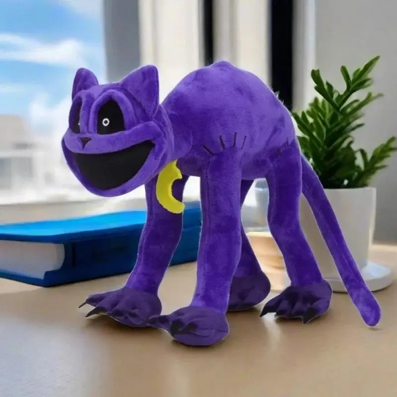 30CM Poppy Playtimes Purple Cat Miss Delight Soft Stuffed Plush Toy Smiling Plushie Doll Birthday Present Home Decoration