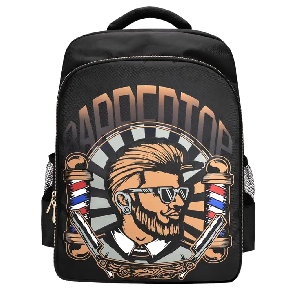Professional Barber Clipper Backpack - Waterproof Anti-Dirty Nylon Fabric Organizer Bag with Adjustable Buckle, Anti-Pressure & Stress Reduction Portable Travel Case for Barber Tools & Supplies, Soft Touch, Comfortable, High-Capacity, Hair Styling Accesso