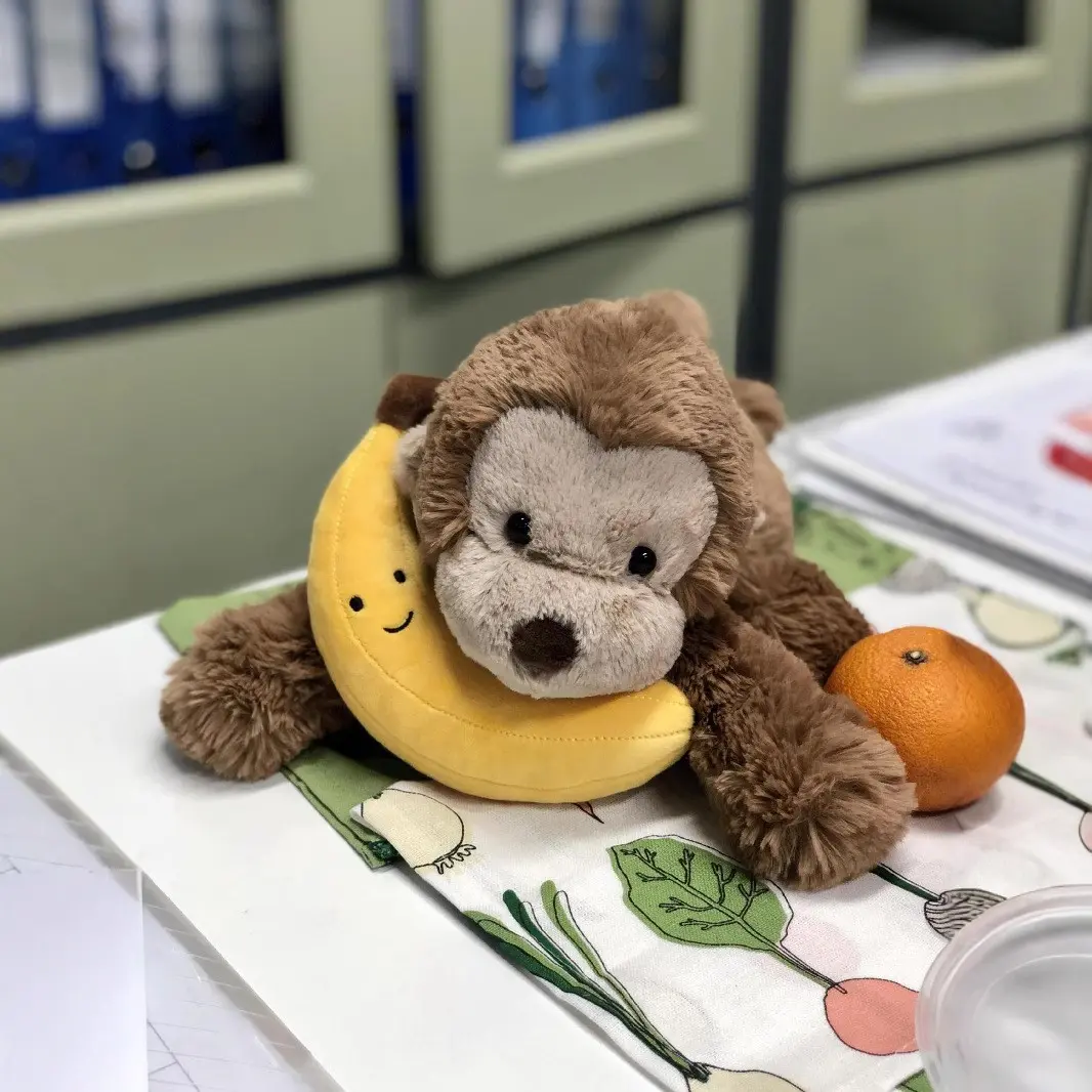 1PC Cute Smudge Soft Adorable Stuffed Monkey Plush Doll, Stress‑Relief & Comfort Pillow, A Heartwarming Soft Cuddly Gift for Friends, Family or Partners