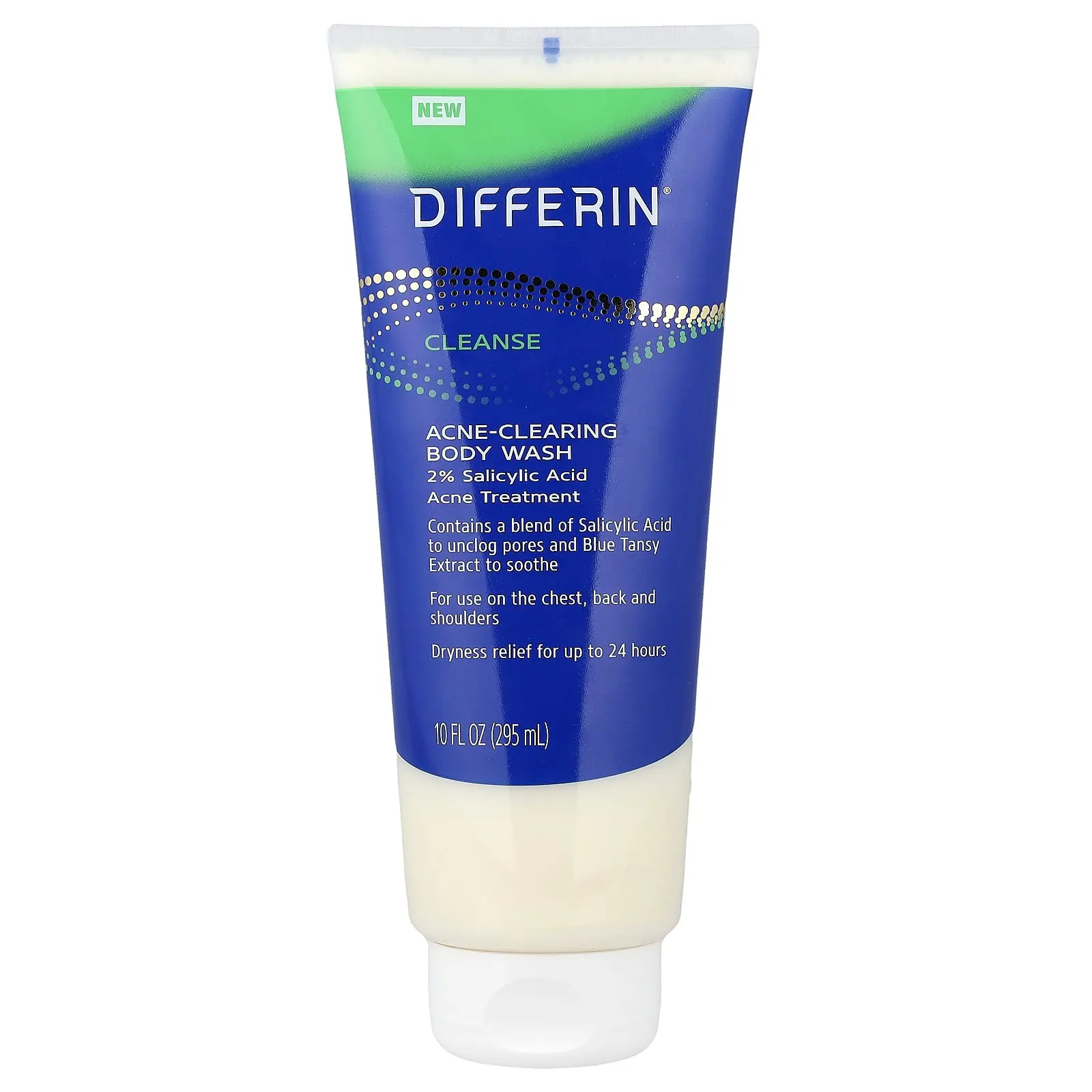 Differin Acne-Clearing Body Wash, 10 fl oz (295 ml) | HSA/FSA Eligible