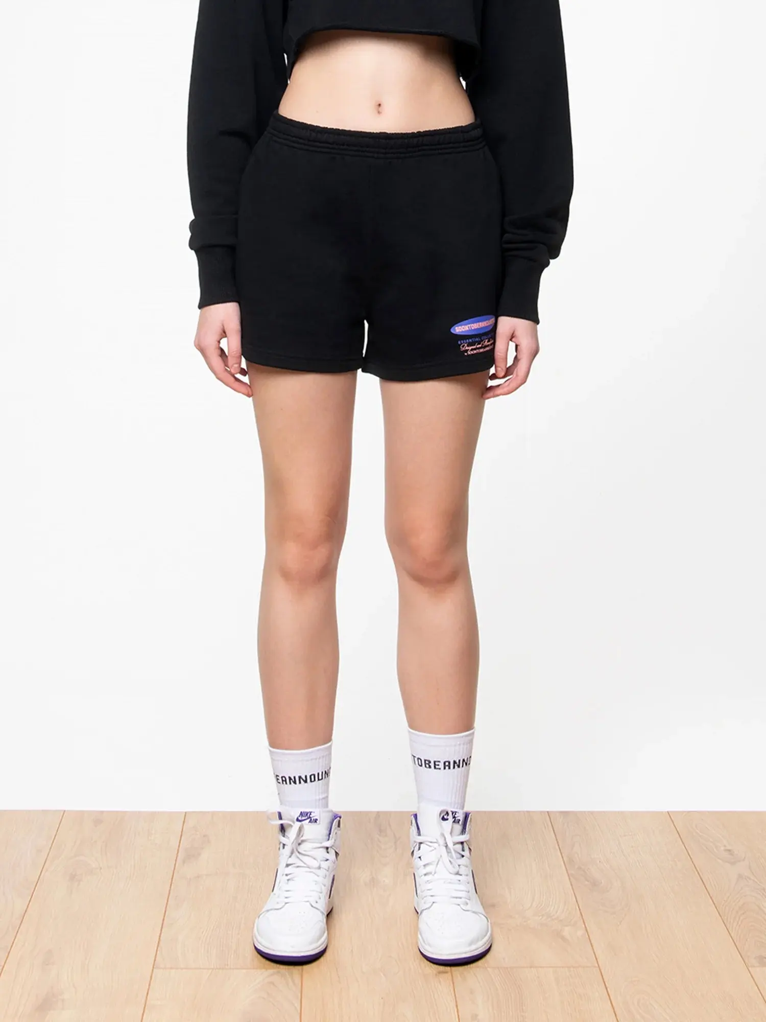 SOON TO BE ANNOUNCED  Essentials Logo Shorts Peat Black