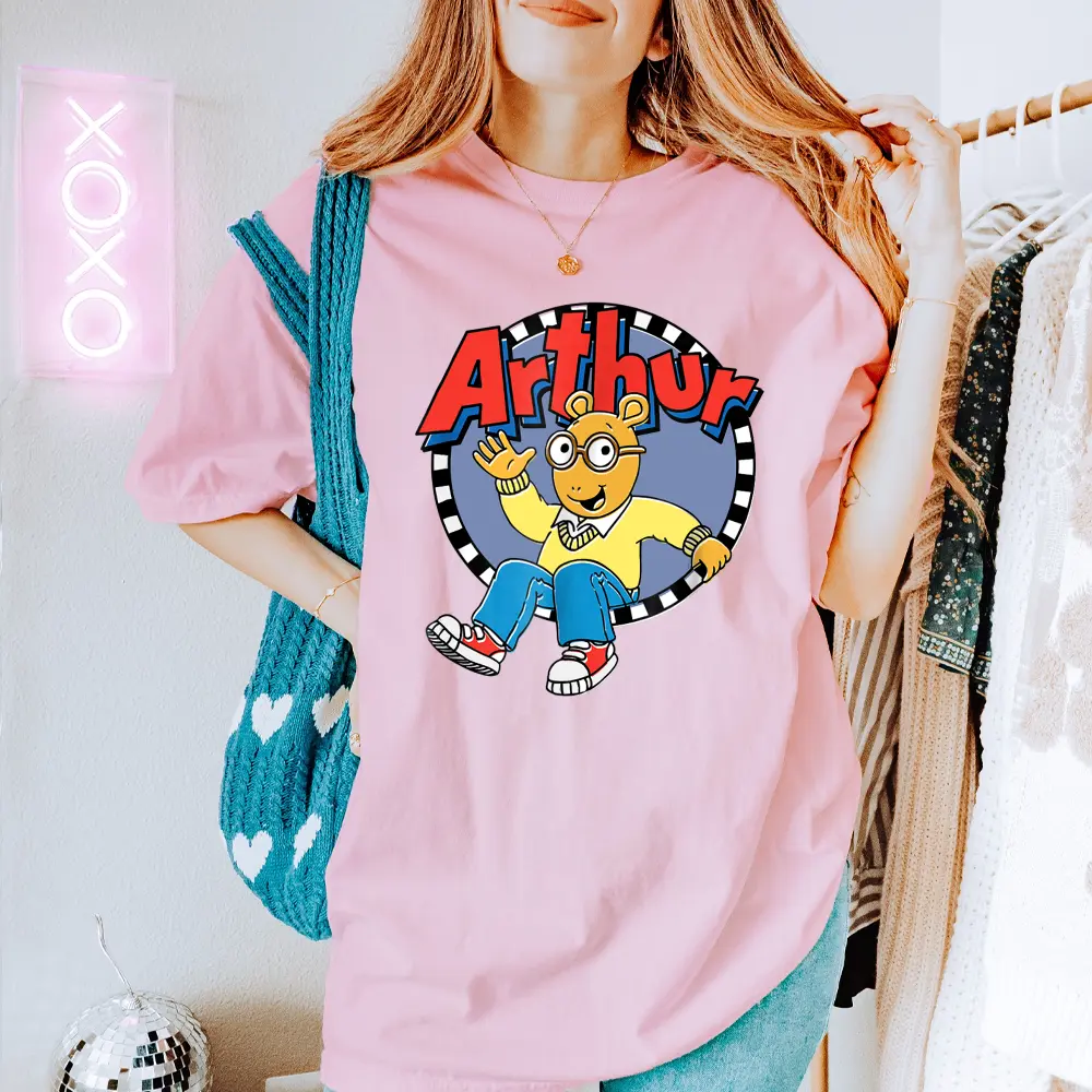 Cute Arthur Cartoon Character T-shirt, 90s Nostaglic TV Show Shirt, Arthur And D.W Shirt, Arthur Kid Show Tee, Arthur Buster Graphic Tee, Arthur And Friends Outfits, Women's Clothes for Summer