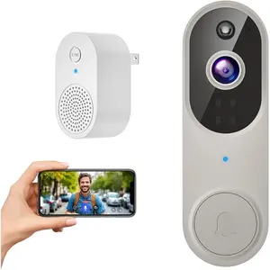 1080p  Video Doorbell Camera with Night Vision, Two Way Audio and AI Motion Detection, 2.4G WiFi, Cloud Storage,