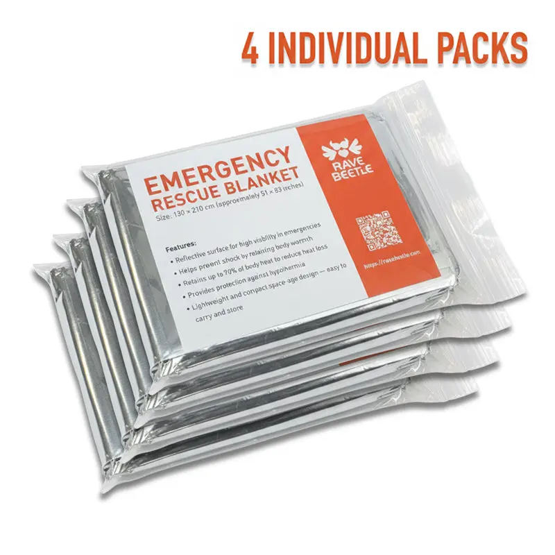 Emergency Thermal Blankets (4-Pack) Emergency Thermal Blankets (4-Pack)