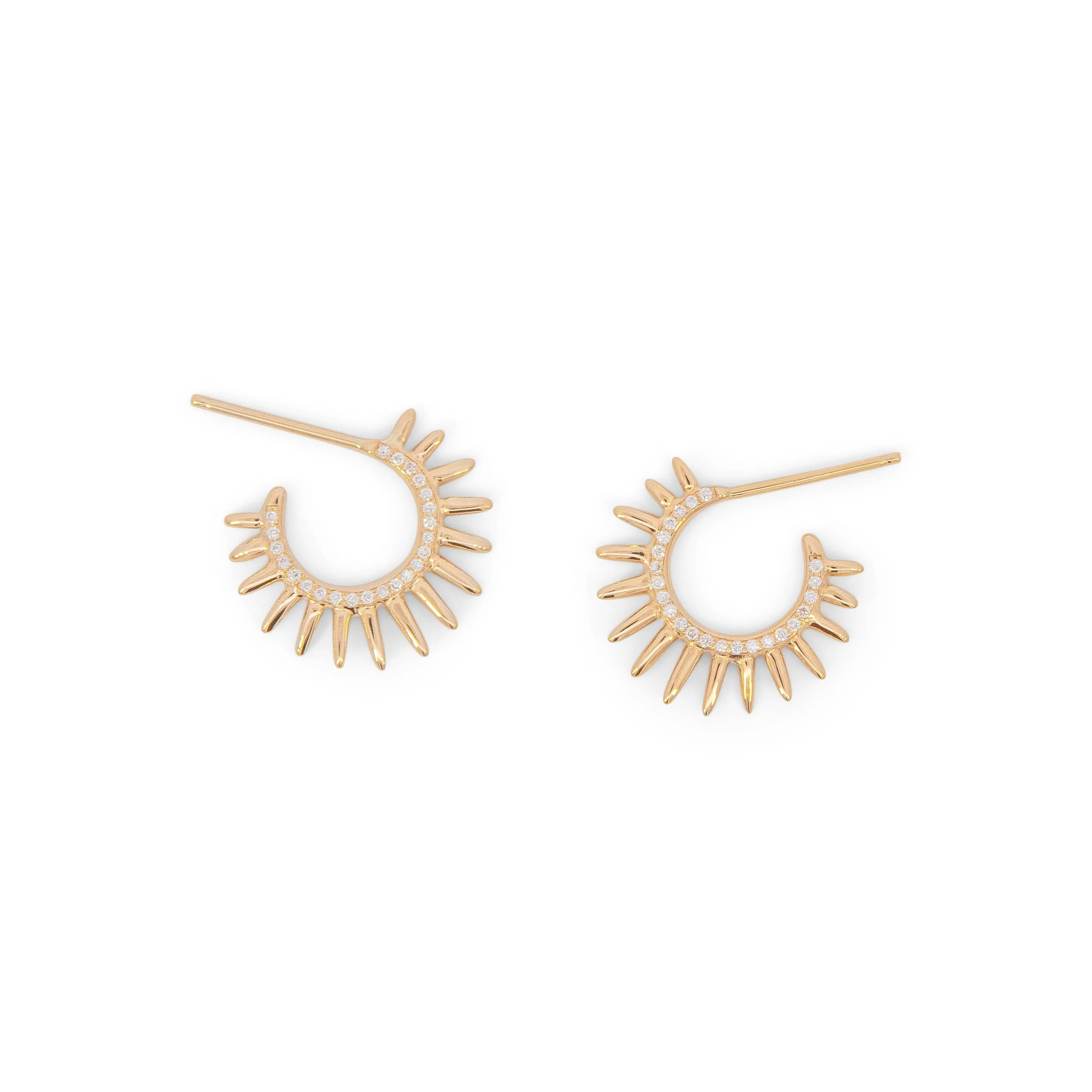 Mini Urchin Earrings with Pavé Diamonds