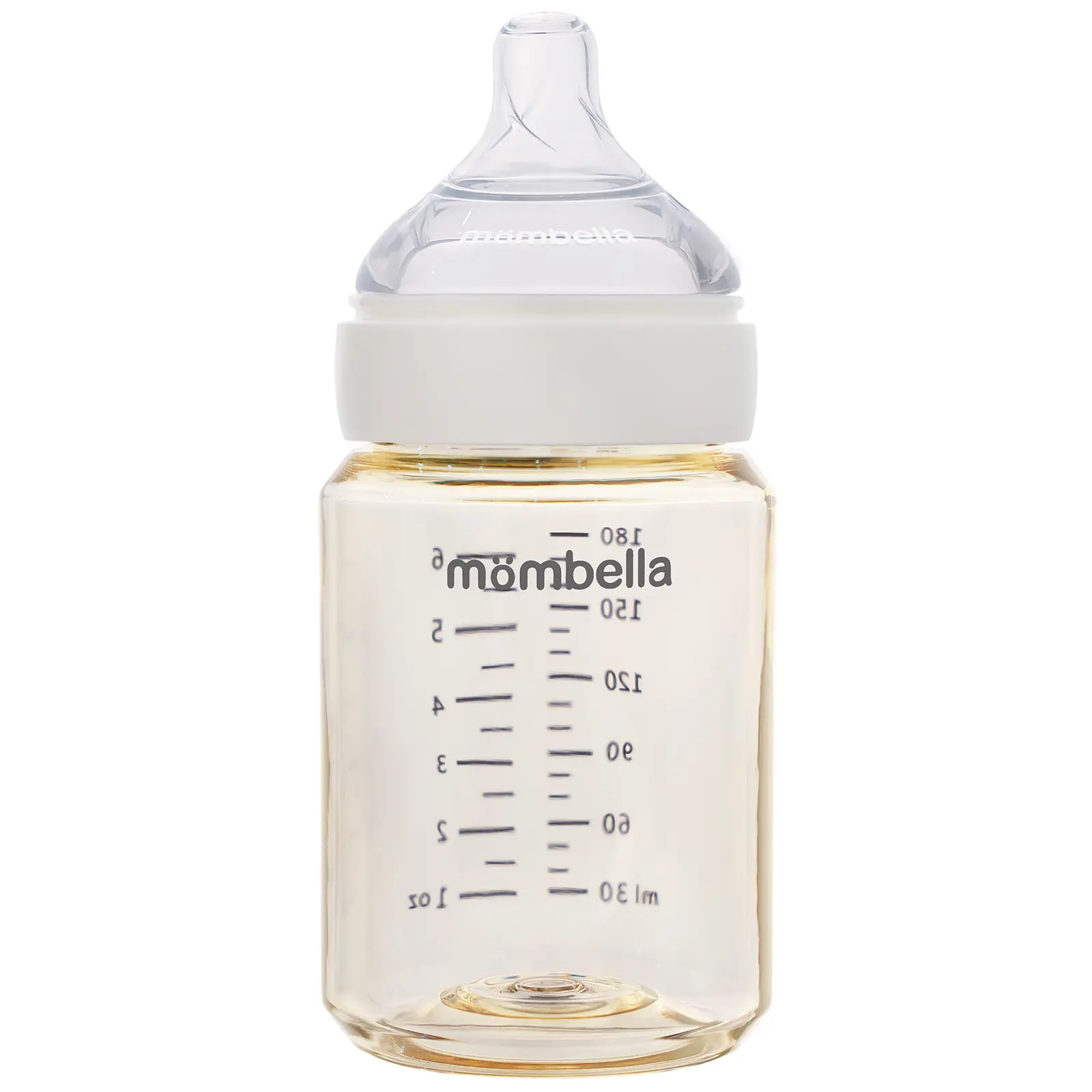 Mombella Classic 6OZ PPSU  Baby Feeding Bottle Breastfeeding Bottle Wide Neck, Supper Soft Silicone Nipple, BPA&BPS Free, Easy to Latch, for 0+ Month Premature Newborn Boys & Girls
