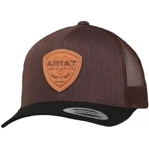 Ariat Unisex Brown Mesh Back Snapback Hats