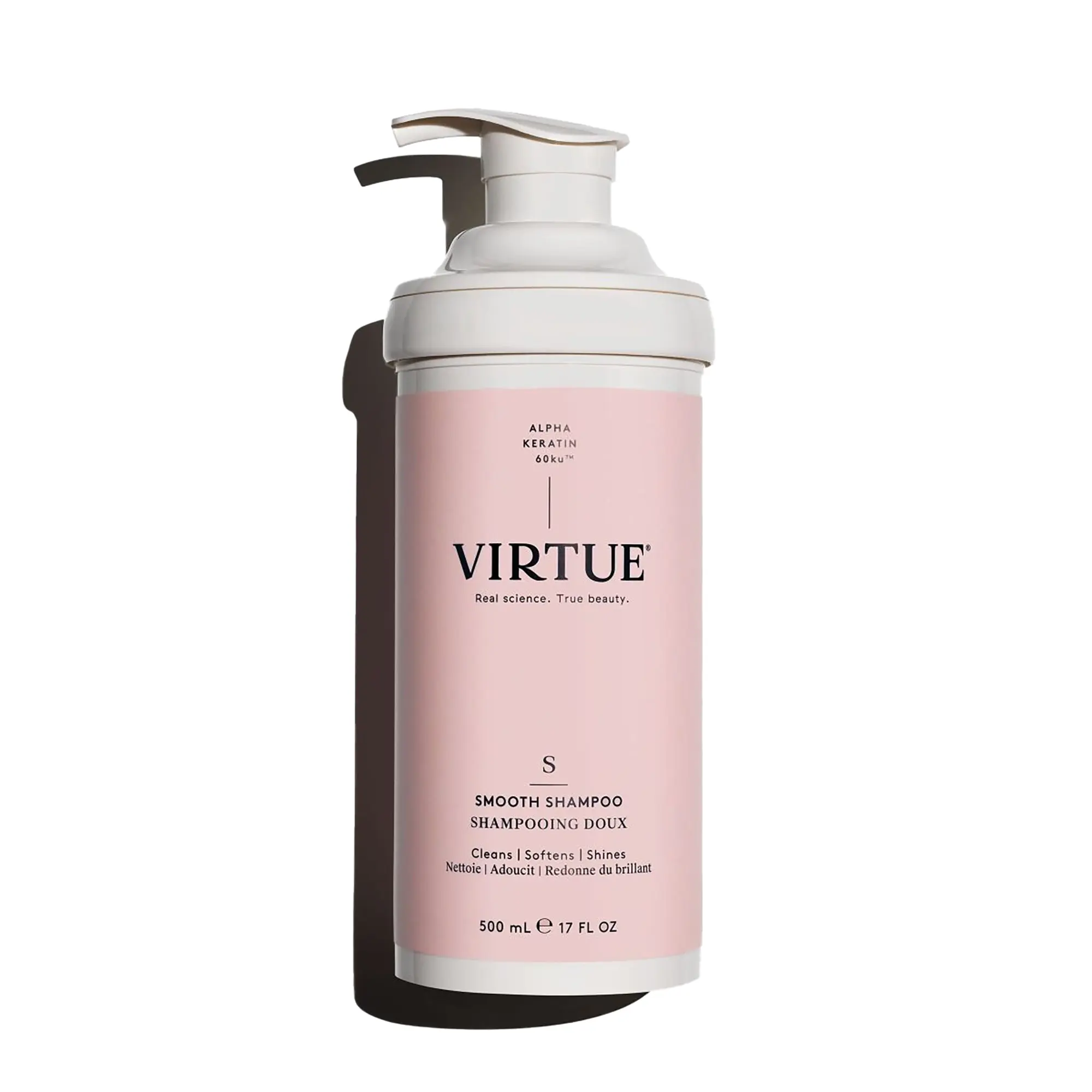 Virtue Labs Smoothing Shampoo, Daily Haircare Cleanser for Frizz Control - 17oz, Anti-Frizz, Liquid, Color Protection