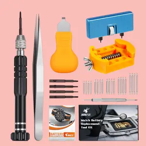 JOREST Watch Battery Replacement Kit, Watch Repair Screwdriver, Watch Band Replacement tool, Watch Wrench Back Remover, Watch Case Opener, Watch Back Remover Holder, Spring bar, Tweezers