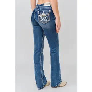 Star Motif Bootcut Jeans