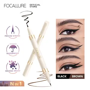#AmberGold Precision Creator Double-ended Waterproof Liquid Eyeliner 2-in-1 fine tip quick dry waterproof smudge-proof long-last 2 shades black brown