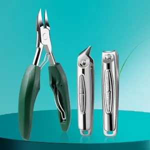 German Style Nail Clippers Set, 3-Piece Toenail Trimmer Kit, Sharp Eagle Beak Scissors, Thick Toe Nails Care Tool, Manicure Kit