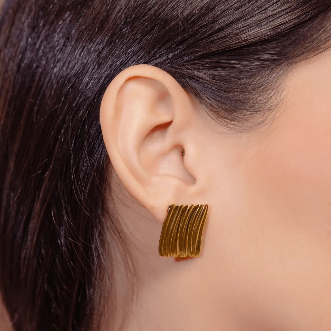 EVRY JEWELS Gold or Silver Plated Women's Hypoallergenic Athena Earrings
