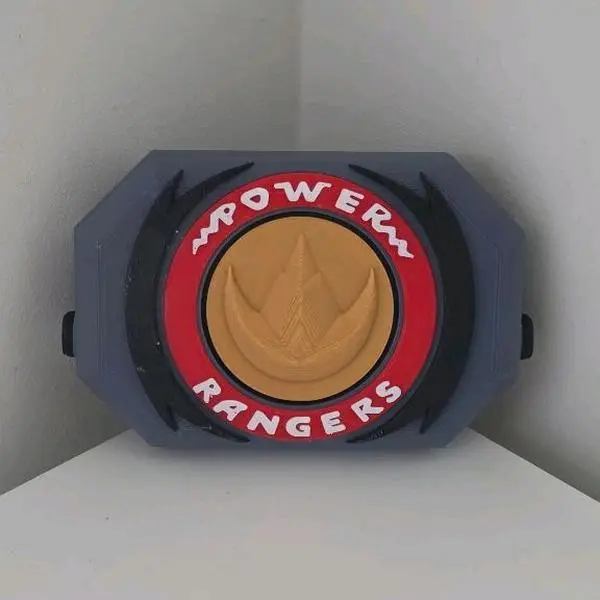 Power Rangers Mighty Morphin 3D Printed Morpher with Interchangeable 6 Coins - Home Decor Collectible Figurine, Display Item for Fans