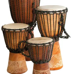 Terre Djembe Beginner carved, 10" 12' 16" 20" 24"  tall.