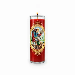 SAINT MICHAEL 7 DAYS SPIRITUAL GLASS PRAYER CANDLE SAINT MICHAEL 7 DAYS SPIRITUAL GLASS PRAYER CANDLE