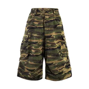 Inflation 100%Cotton Camouflage Loose Pants Work Pants Spring Summer Thin Light Jungle Work Shorts Seven-Point New Trendy American Street Casual Pants Statements Street wear