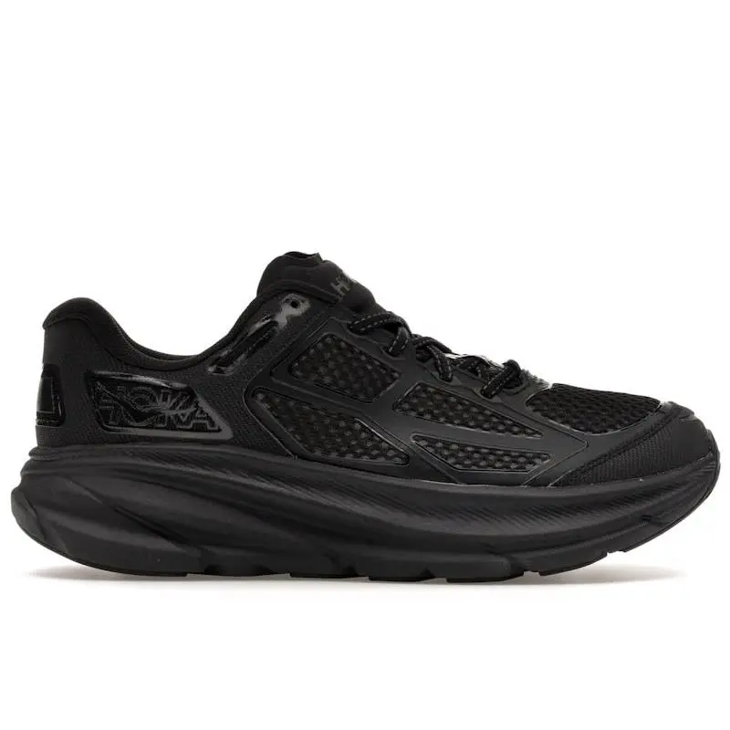 HOKA One One Clifton One9 Black Shoes | Men's Running Sneakers | Performance Athletic Footwear with Lightweight Mesh Upper, Maximum Cushioning, Responsive Midsole, Supportive Fit, Durable Rubber Outsole, and Comfortable Design for Running and Everyday