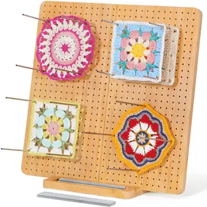 Lifewit Bamboo Crochet Blocking Board with Pegs & Steel Pins - Ideal for Knitting & Crochet Projects - Handmade Crafts & Handicraft Tools #SummerVibes