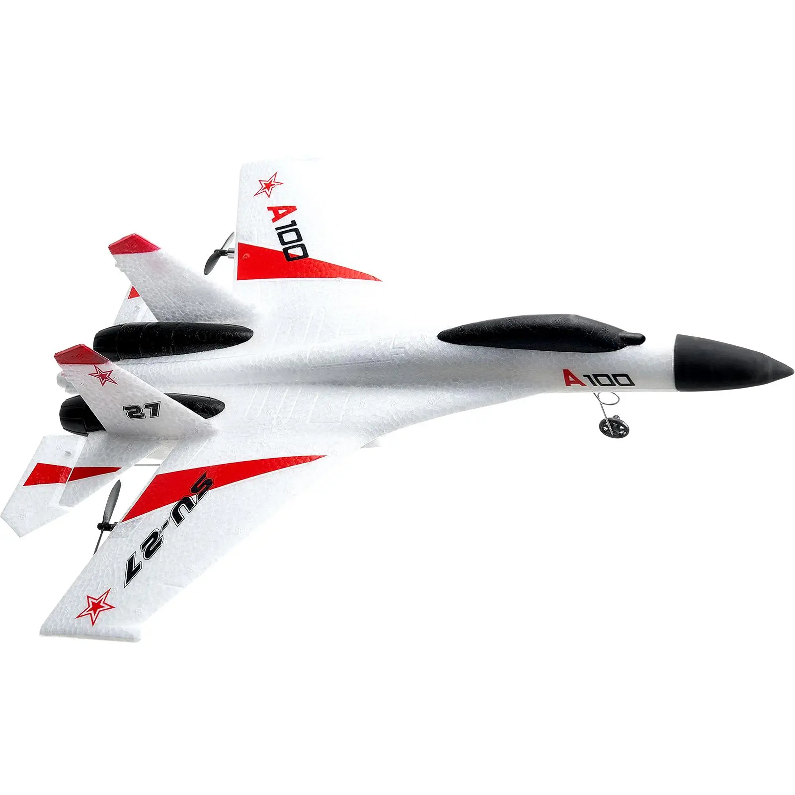 【SummerFinds】VEVOR Ready-to-Fly RC Fighter Plane for 6-8 Years Beginners, 2.4GHz 4-Channel Design Remote Control Aircraft, 6-Axis Gyro Stabilizer, 2x 300mAh Batteries, 15-Min Flight Time, EPP Foam, 3D/6G Modes, Included Propellers, Model Airplane