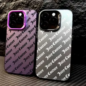 J-Juicy C-Couture Phone Case for iPhone 17 16 15 14 13 12 Pro Max Air | Multicolor Matte Laser Metallic Phone Case | Aurora Gradient Finish with Smooth Matte Texture | Durable Scratch-Resistant Anti-Fingerprint Protective Cover