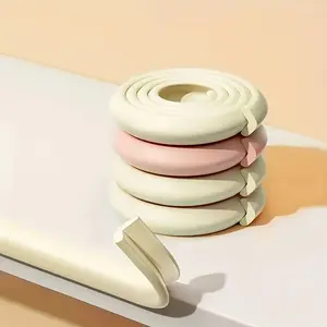 78.74in Table Corner Edge Protector, Soft Rubber Furniture Edge Guard Strip for Coffee Table, Desk, Dining Table & Cabinet Corners, Scratch Protection Cover