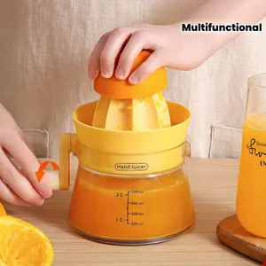 Hand-Crank Juicer, Home Kitchen Manual Squeezer, Lemon Juice Maker, Fruit Pulp Separator, Portable Handheld Juicing Tool