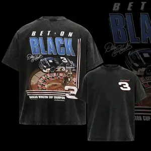 Dale Earnhardt 3 NASCAR Vintage Washed Cotton T Shirt Mens Retro Racing Graphic Tee Casual Streetwear Classic Crew Neck Short Sleeve Fan Apparel Ford F-150 T-Shirt