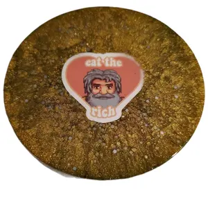 Stardew Valley "Eat the Rich" resin art piece Coaster
