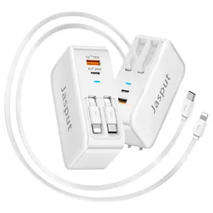 4 in 1 Retractable Wall Charger with Dual Cables,40W Retractable Phone Charger Wall Plug with Dual USB Ports,20W USB C Chargers Block Fast Charging for iPhone 16 15 14 13, LG, Galaxy S24 23, Pixel