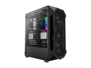 Rosewill ATX Mid Tower Gaming Computer PC Case Tempered Glass, Built-in 4X 120mm PWM Fans, Front Airflow Mesh, Up to 6 x120mm Fans, 340mm GPU/VGA, 360mm AIO/Radiator, 160mm CPU Cooler