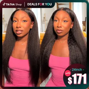 Clearance Sale-Reshine Kinky Straight Hair Wear Go Glueless Human Hair Wigs 4x6 Pre-Cut HD Lace Wigs  Beginners Glueless WigSpringtok #dealsforyoudays