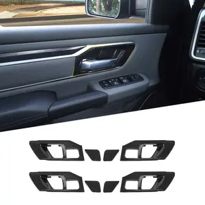 Inner Door Handle Bowl Cover Trim Decor for Dodge RAM 2018+ Interior Decoration sticker