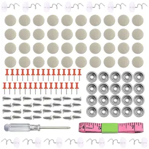 272pcs Car Roof Headliner Repair Kit Button Grid Cloth Car Roof Repair Kit Universal Car Roof Snap Rivet with Installation Tool for Interior (Beige)