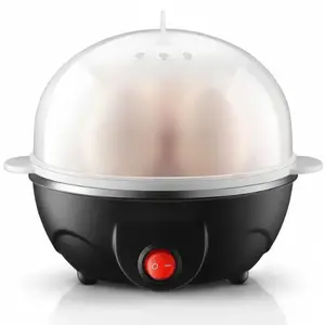 Electric Egg Cooker 7 Egg Capacity Egg Boiler for Hard & Soft Boiled Eggs with Auto Shut-Off | Compact Space-Saving 6×6 Inch Design for Kitchen