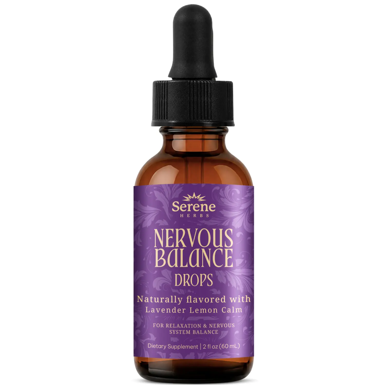 Serene Herbs Nervous Balance Drops – Calm Support Liquid, Lavender Lemon, 2 fl oz Serene Herbs Nervous Balance Drops – Calm Support Liquid, Lavender Lemon, 2 fl oz