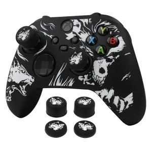Laser Carving Soft Silicone Cover For PS4 Xbox One S Series X Controller Skin Case Gamepad Joystick Accessories Gaming Items Console Accessories