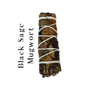 4” Black Sage Smudge Stick - Grounding & Protective, Ethically Harvested for Cleansing, Meditation, & Balance, Scented for Aroma & Fragrance, Ideal for Rituals & Gift Sets